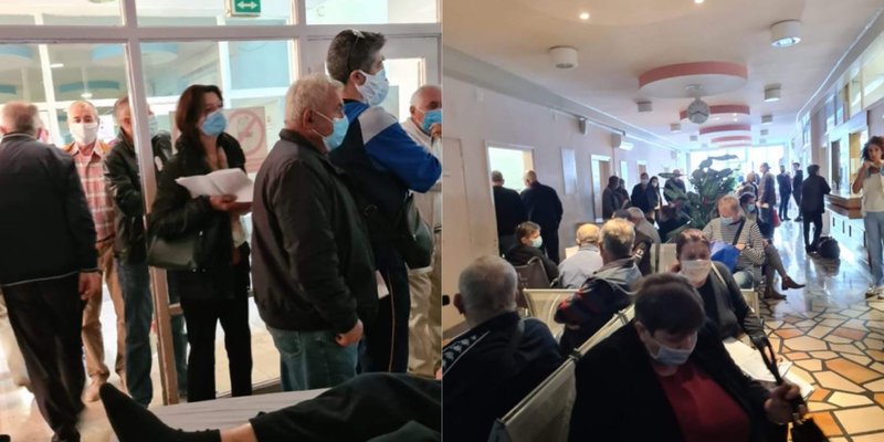 ZABRINJAVAJUĆE! U splitskoj bolnici golemi redovi za preglede, satima se čeka bez razmaka