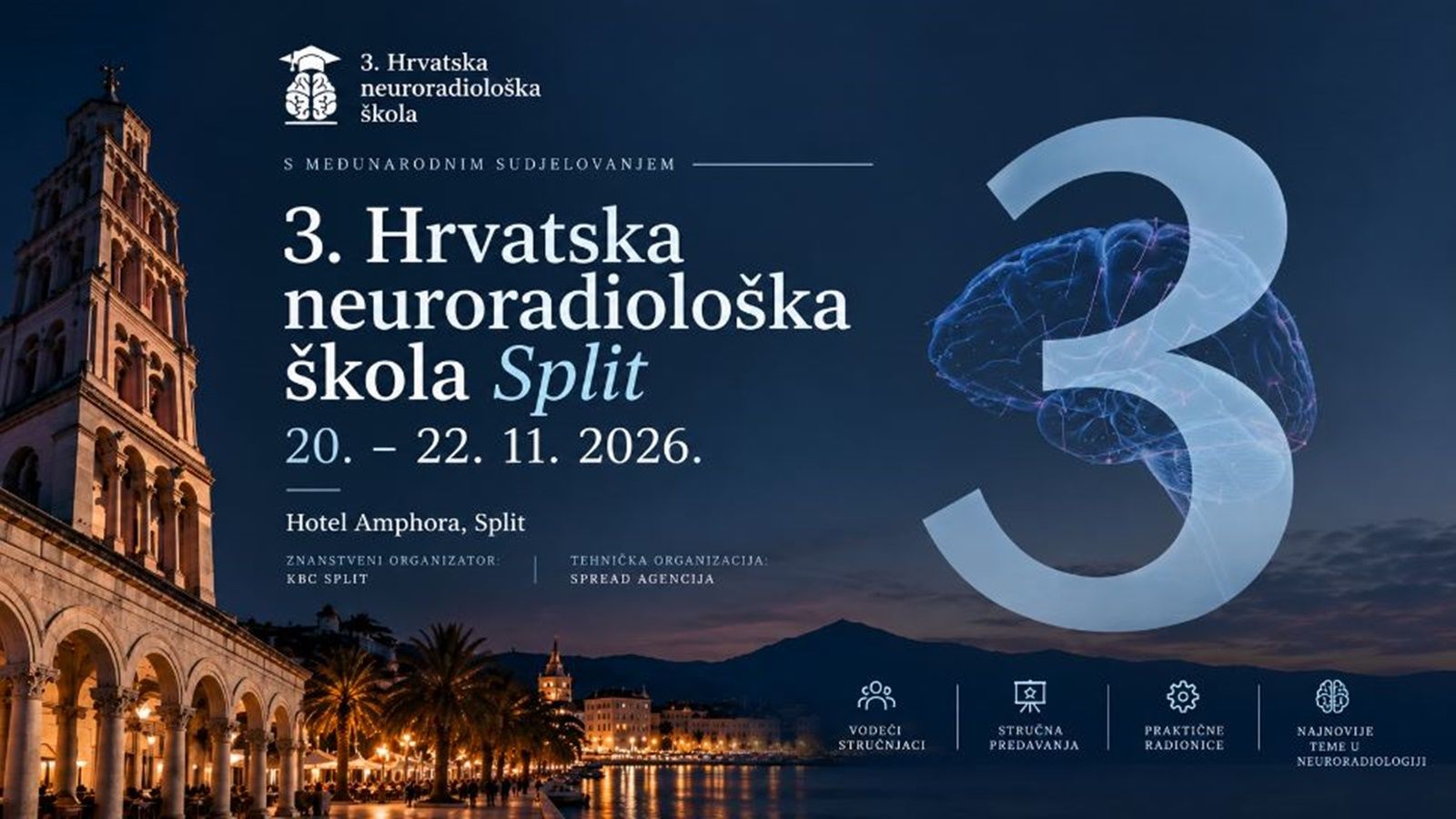 Split ponovno postaje središte neuroradiologije: Stručnjaci iz Hrvatske i svijeta stižu na 3. Hrvatsku neuroradiološku školu