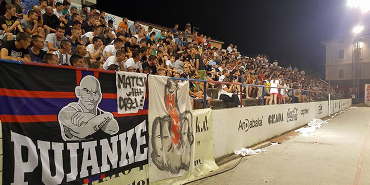 Torcida kup: Ekipa s Mertojaka nastupila u majicama 'Orjuna do Zemuna' i 'Heroji, a ne zločinci'