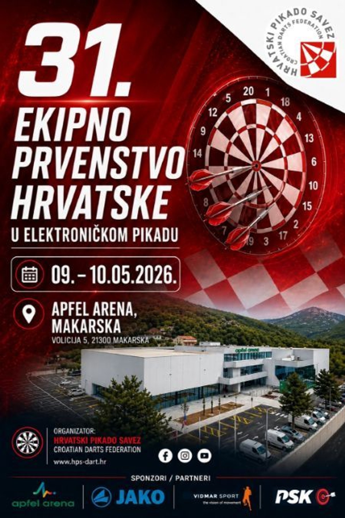 Apfel Arena postaje središte najvećeg pikado natjecanja ovog vikenda!