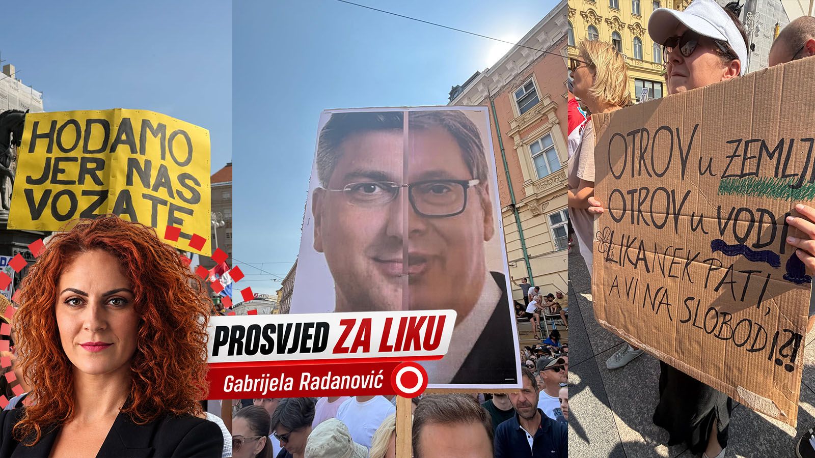 FOTOGALERIJA Pogledajte poruke s prosvjeda, Plenkovića usporedili s Vučićem