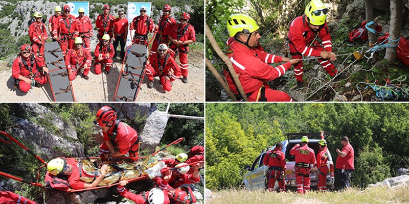 FOTOGALERIJA Pogledajte kako je bilo na zajedničkoj vježbi spašavanja u kanjonu Cetine