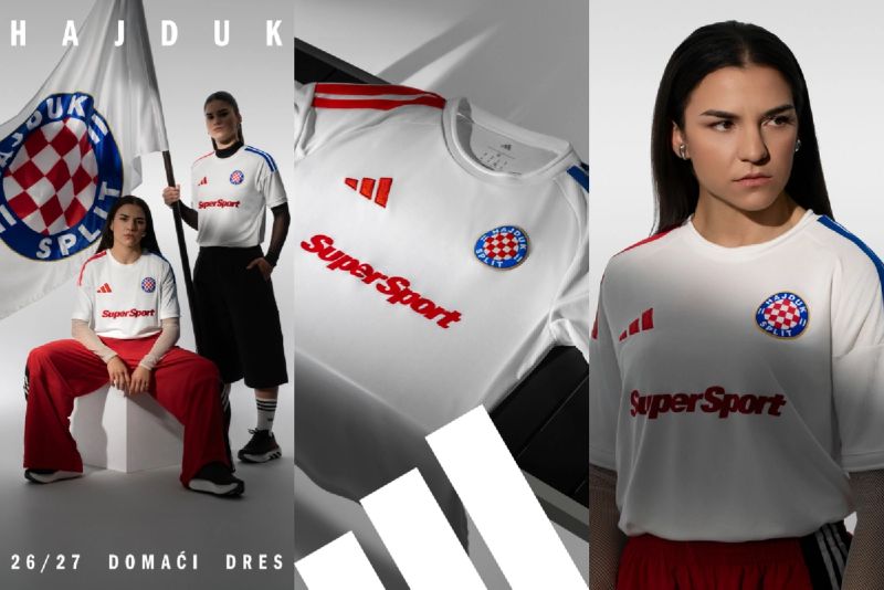 FOTO Hajduk i adidas predstavili domaći dres za sezonu 2026./2027.