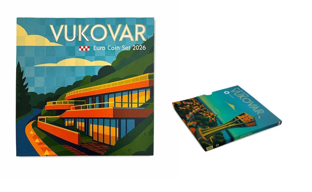 Novo izdanje službenog seta eurokovanica - Euro set Vukovar 2026.