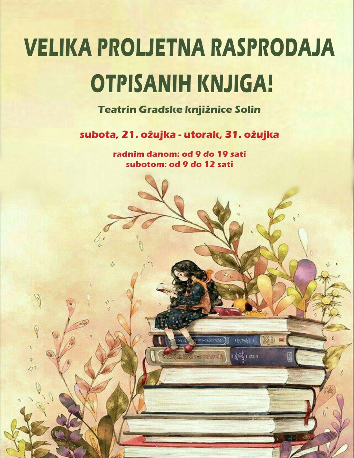 Velika rasprodaja otpisanih knjiga u Gradskoj knjižnici Solin!