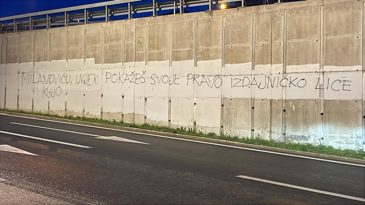 FOTO Uvredljivi grafiti o Milanoviću osvanuli u Splitu