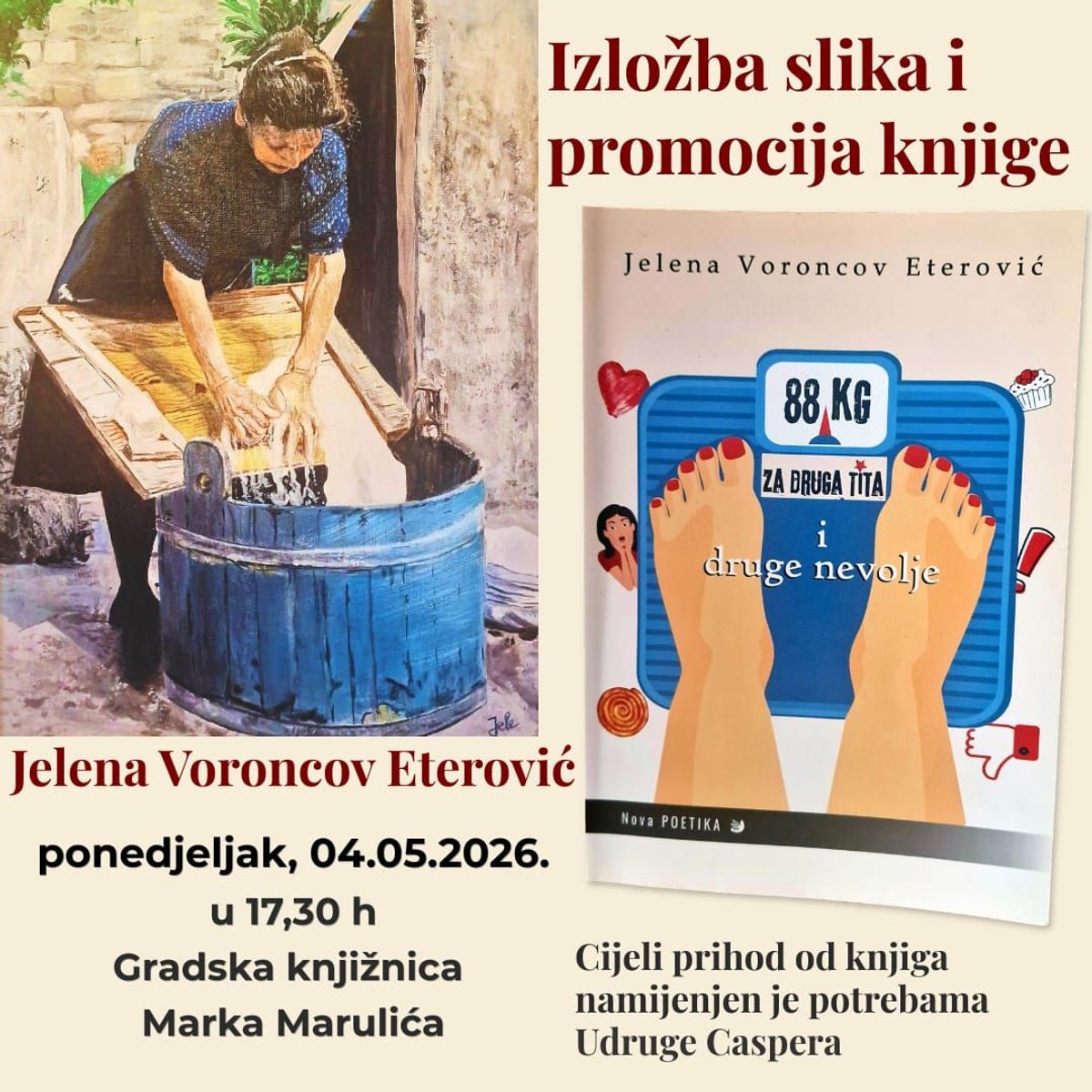 DIJAGNOZA JE NIJE ZAUSTAVILA Jelena Voroncov Eterović predstavlja knjigu '88 kg za druga Tita i druge nevolje'