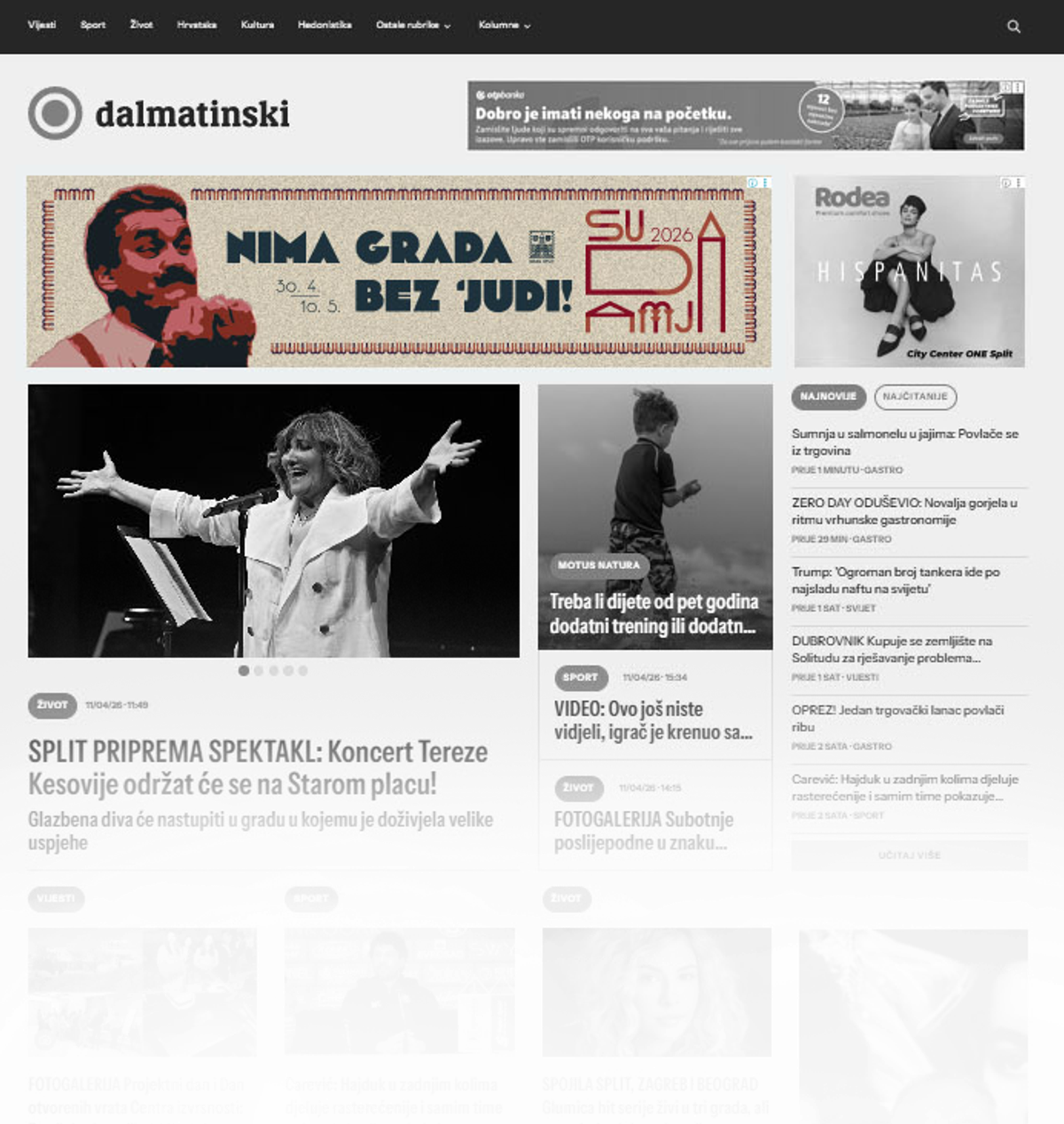 Cjenik oglašavanja na Dalmatinskom portalu