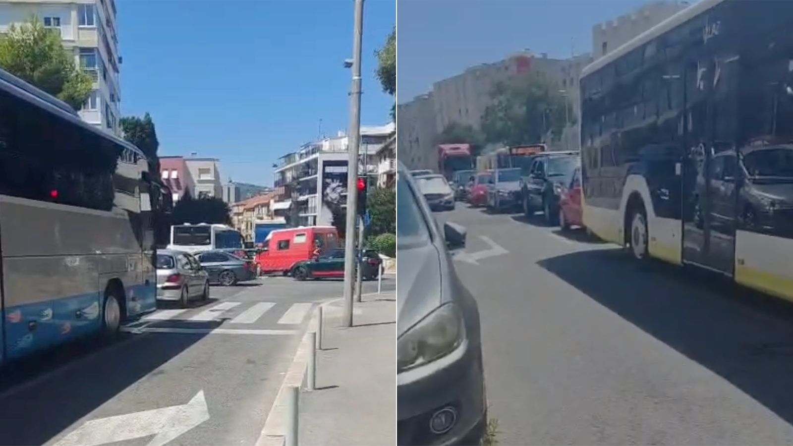 SVE STOJI Prometni čep u centru Splita, kolona se proteže do bolnice na Firulama