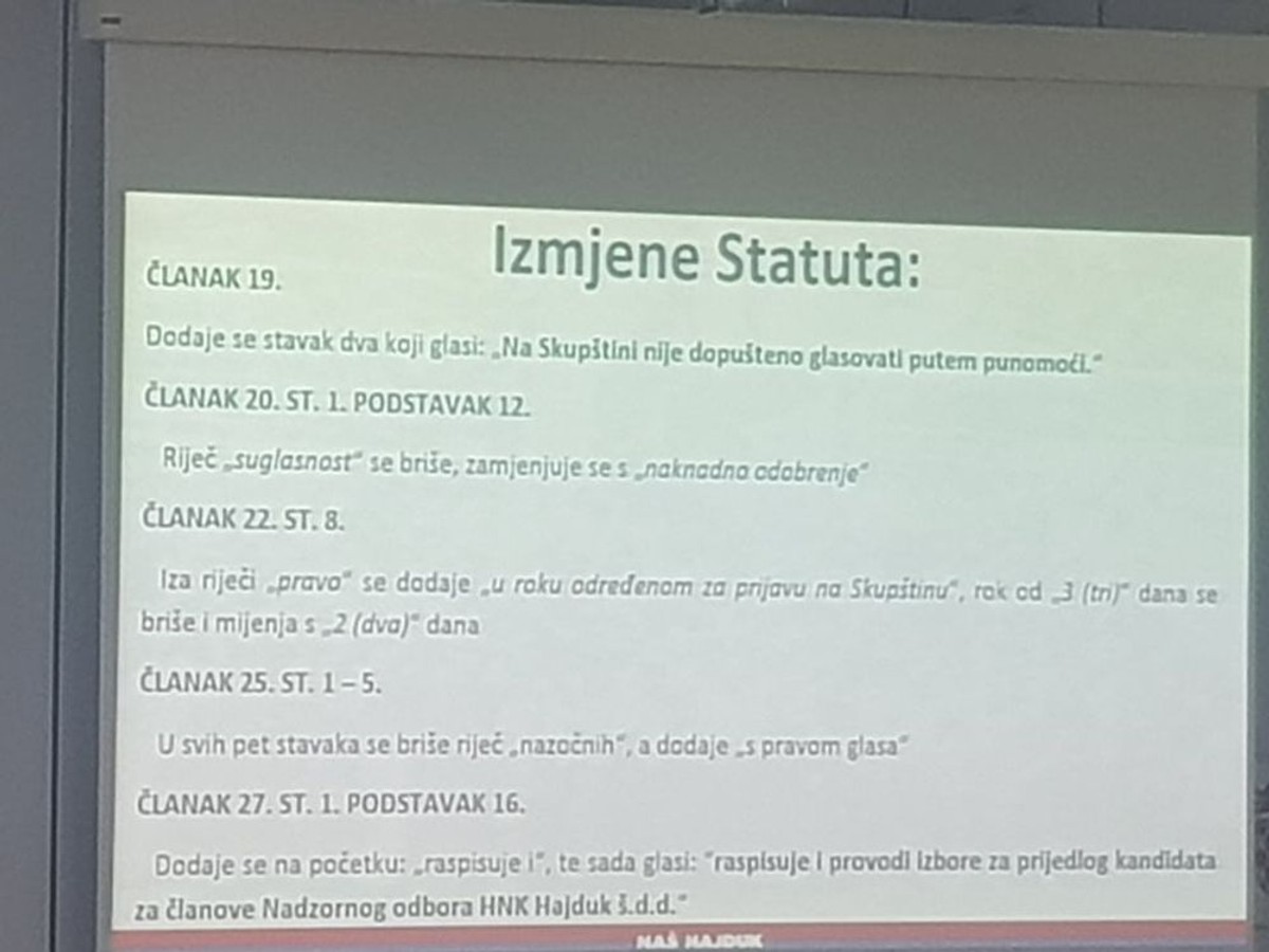 SKUPŠTINA NAŠEG HAJDUKA: 'Želimo gasiti ulične priče s transparentnošću'