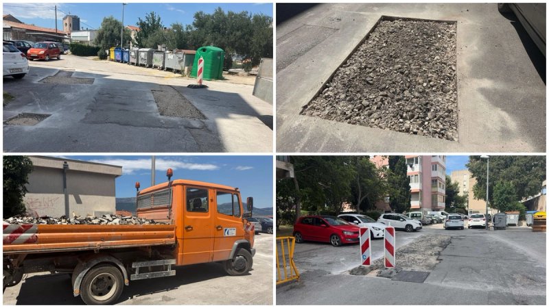 FOTO/VIDEO Do kada? U Splitu ostavili ogromnu rupu nakon što su 'krpali' dio ulice