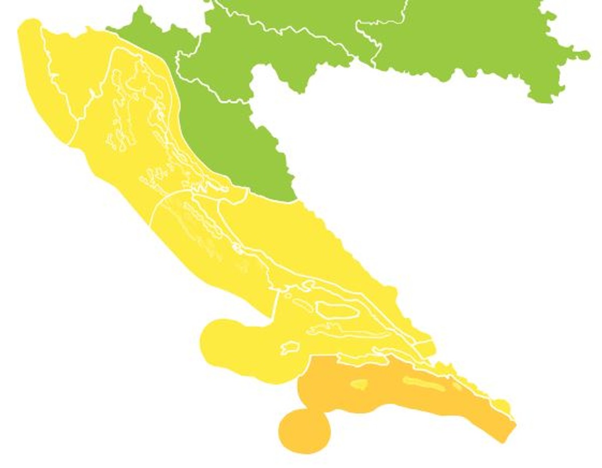 DHMZ JAVLJA Obala i sutra pod upozorenjima