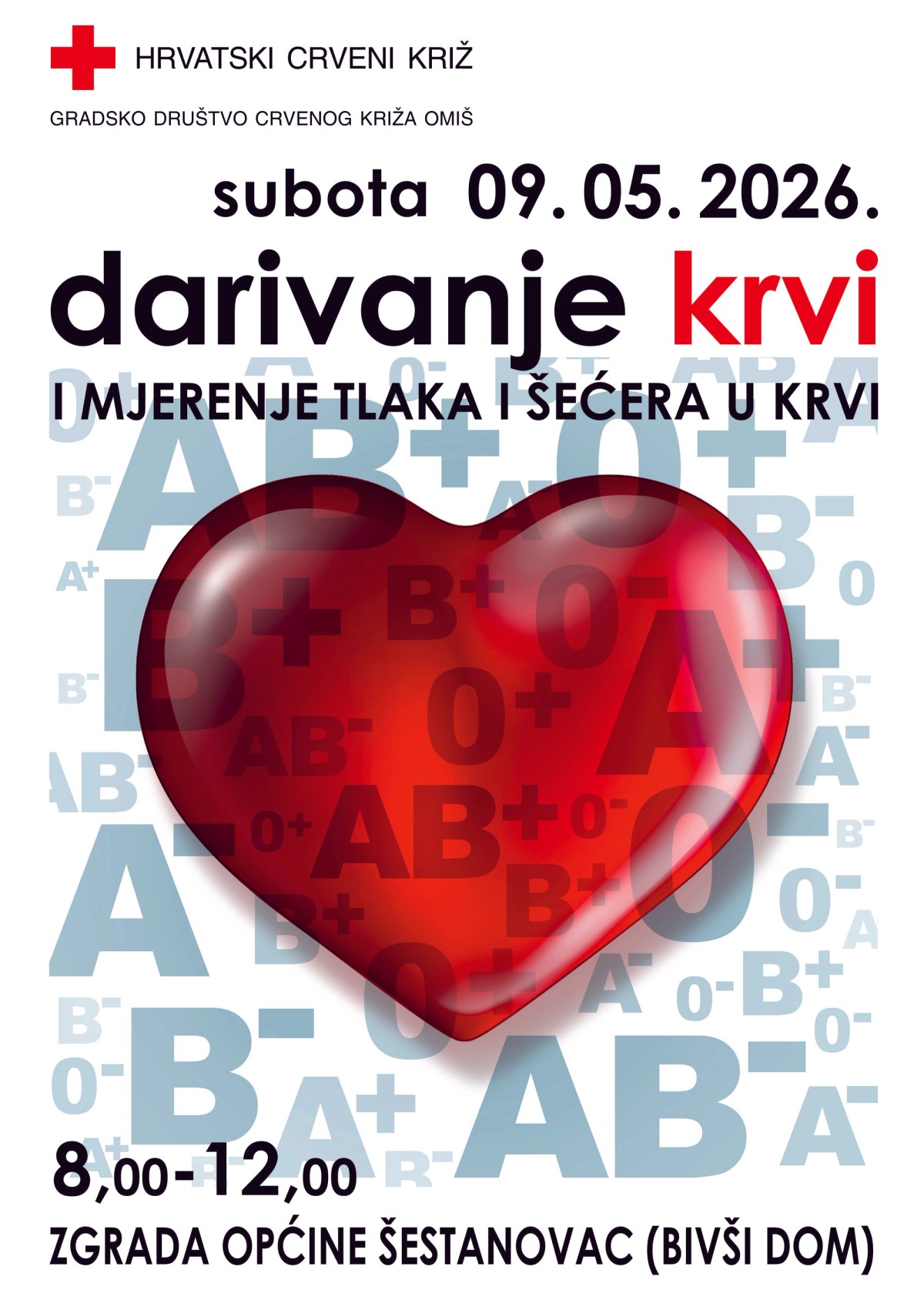 ŠESTANOVAC Darujte krv te provjerite tlak i šećer