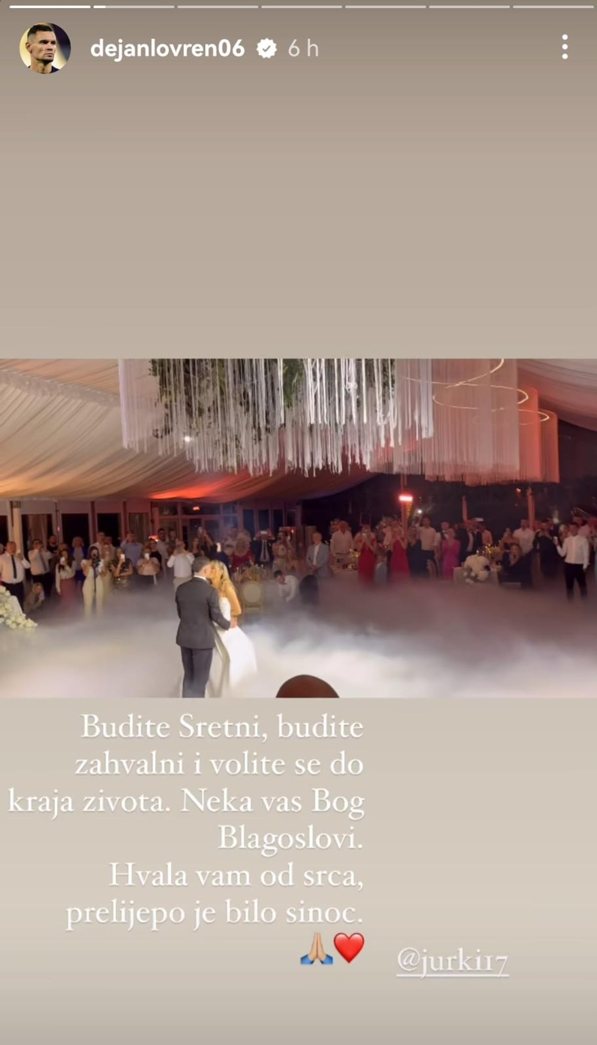 LOVREN NA SVADBI NEKADAŠNJEG HAJDUKOVCA: Hvala vam od srca...