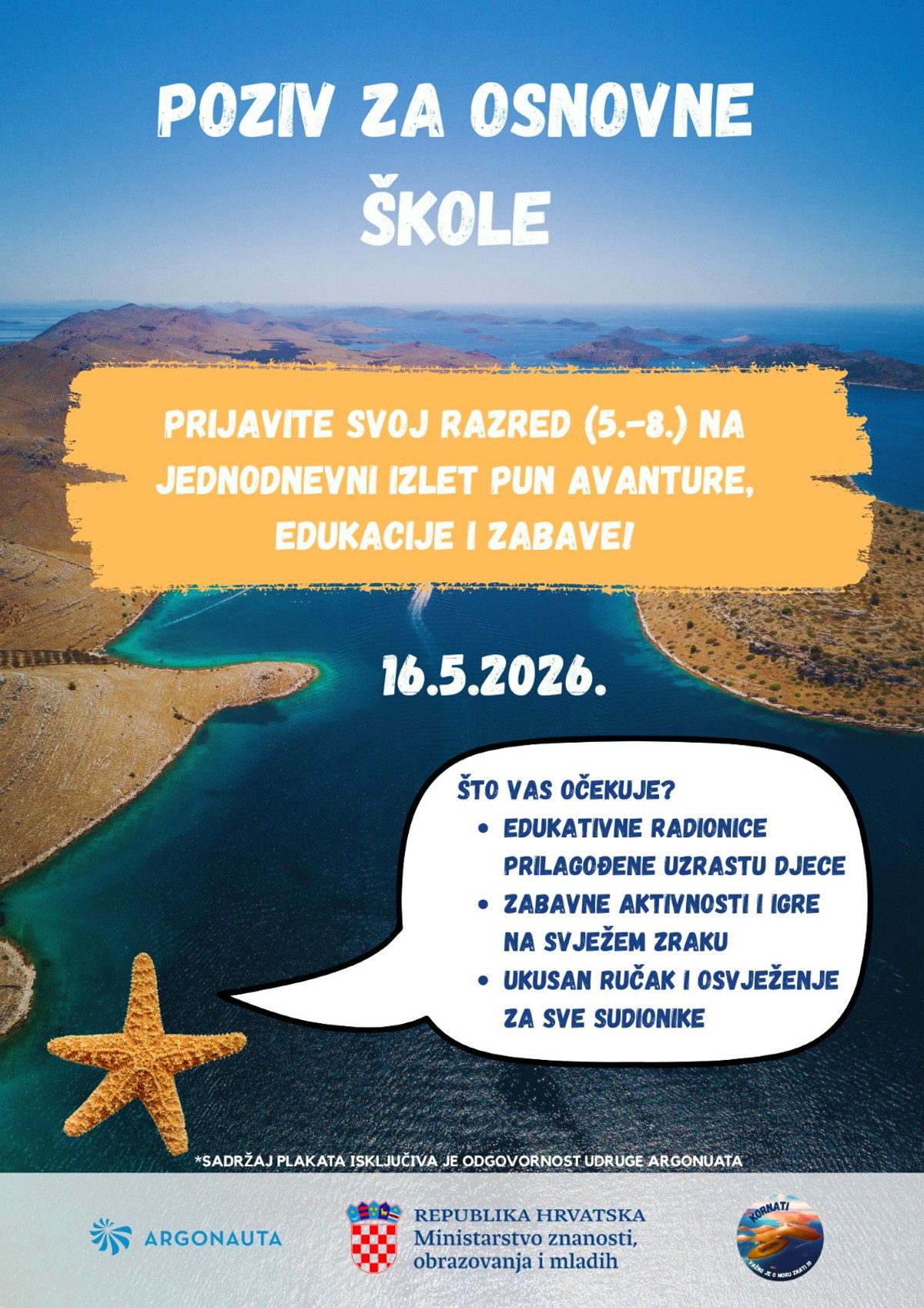 Besplatan izlet na Kornate za jedan razred, evo kako do njega