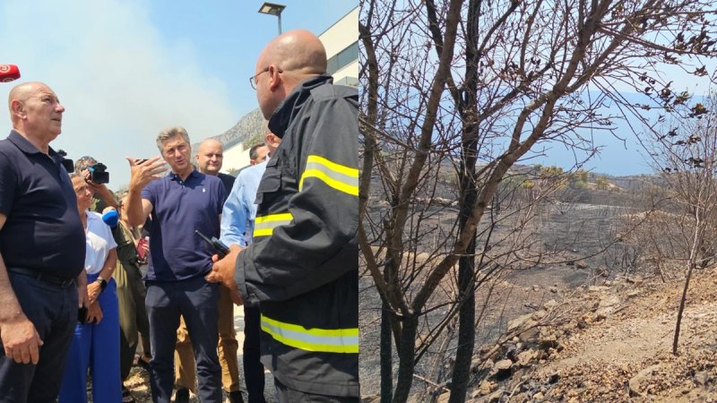 FOTO/VIDEO Premijer sa šefom omiških vatrogasca: Borba je bila strašna!