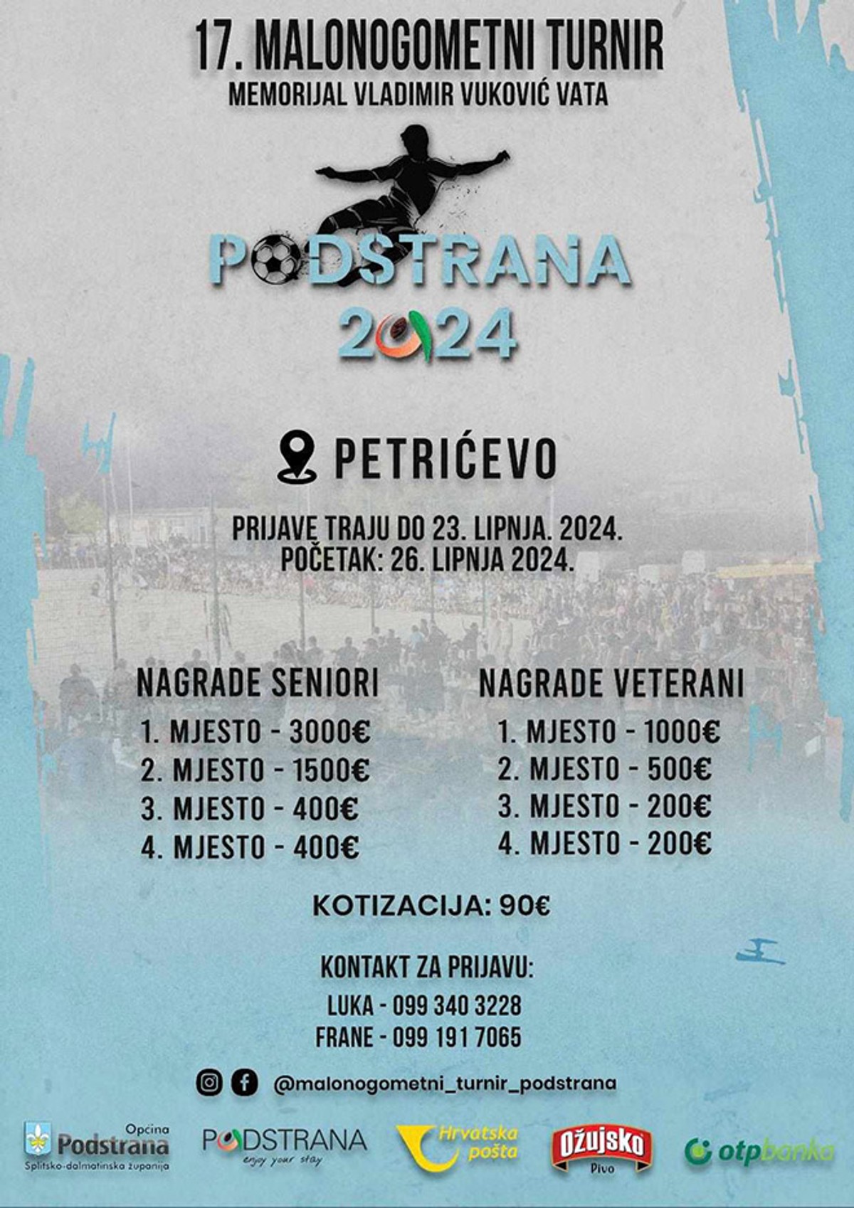 Malonogometni turnir u Podstrani: Prijave se vrše do 23. lipnja, interes je velik!