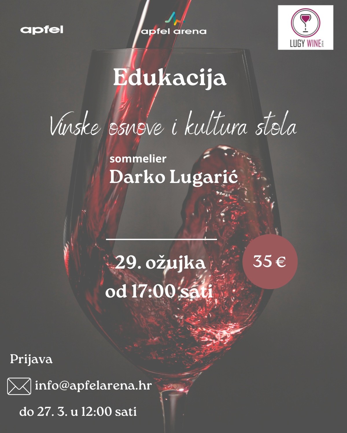 MAKARSKA Vinska edukacija u Apfel Areni