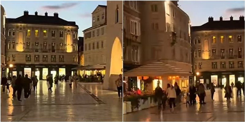 VIDEO Splitska Pjaca u ponedjeljak navečer bila je prava ljepotica