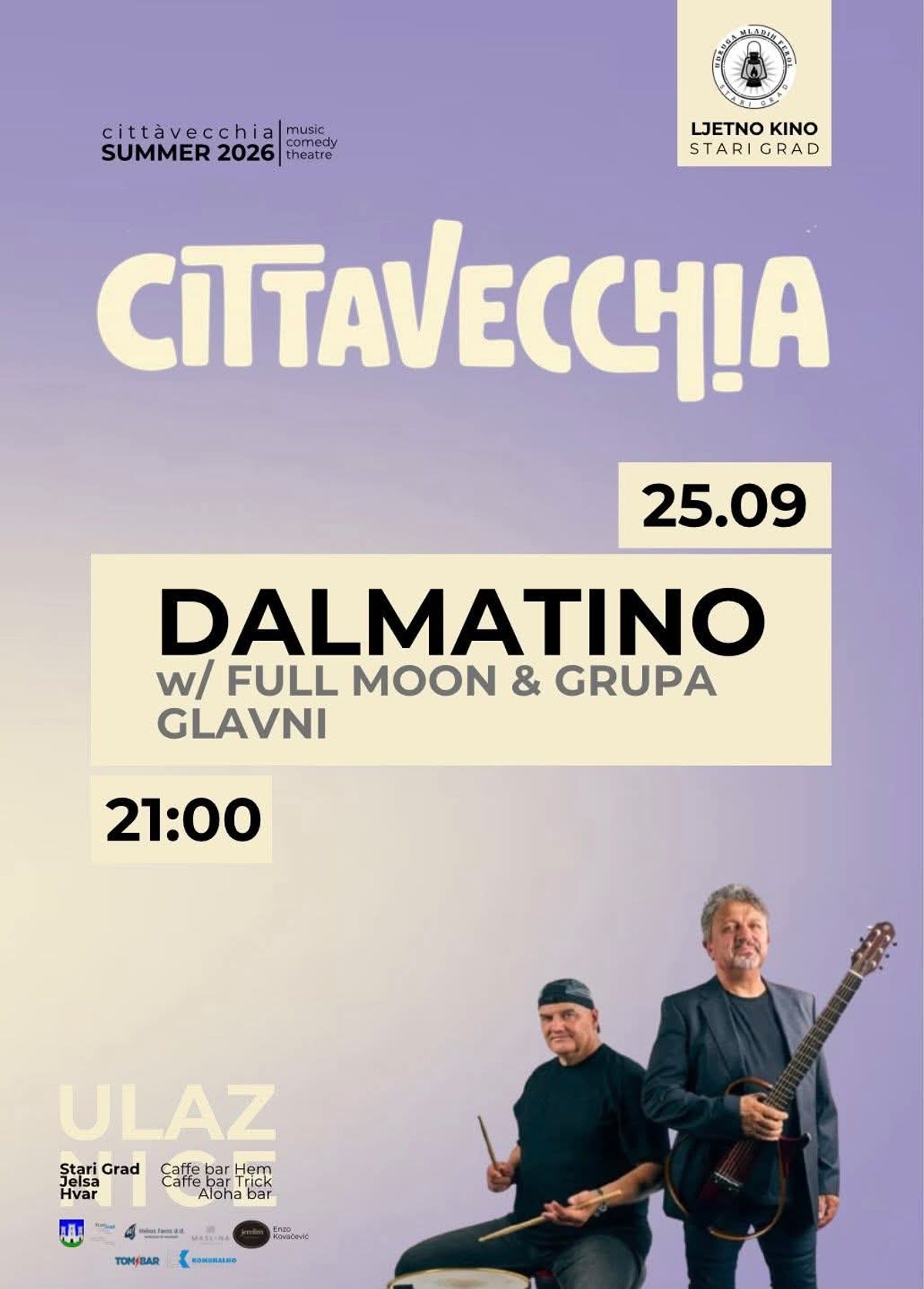 Grupa Dalmatino u petak u Starom Gradu
