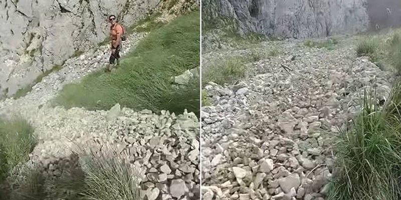 KAMENA LAVINA Jeste li ikad svjedočili ovakvom prizoru? Planinar je objasnio o čemu je riječ 