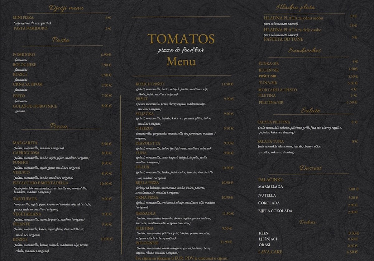 NE TREBATE IĆI U NAPULJ Pizzerija Tomatos: 'Koristimo samo kvalitetne i odabrane sastojke'