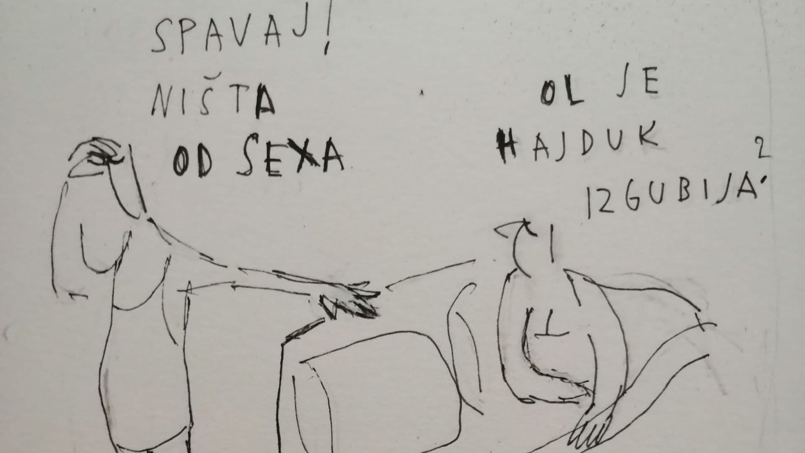 'OL JE HAJDUK IZGUBIJA?' Tisja Kljaković Braić novom karikaturom nasmijala mnoge