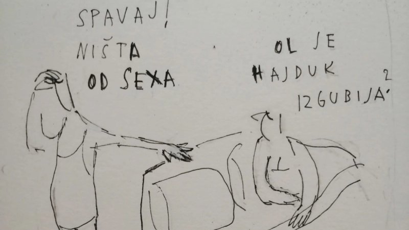 'OL JE HAJDUK IZGUBIJA?' Tisja Kljaković Braić novom karikaturom nasmijala mnoge