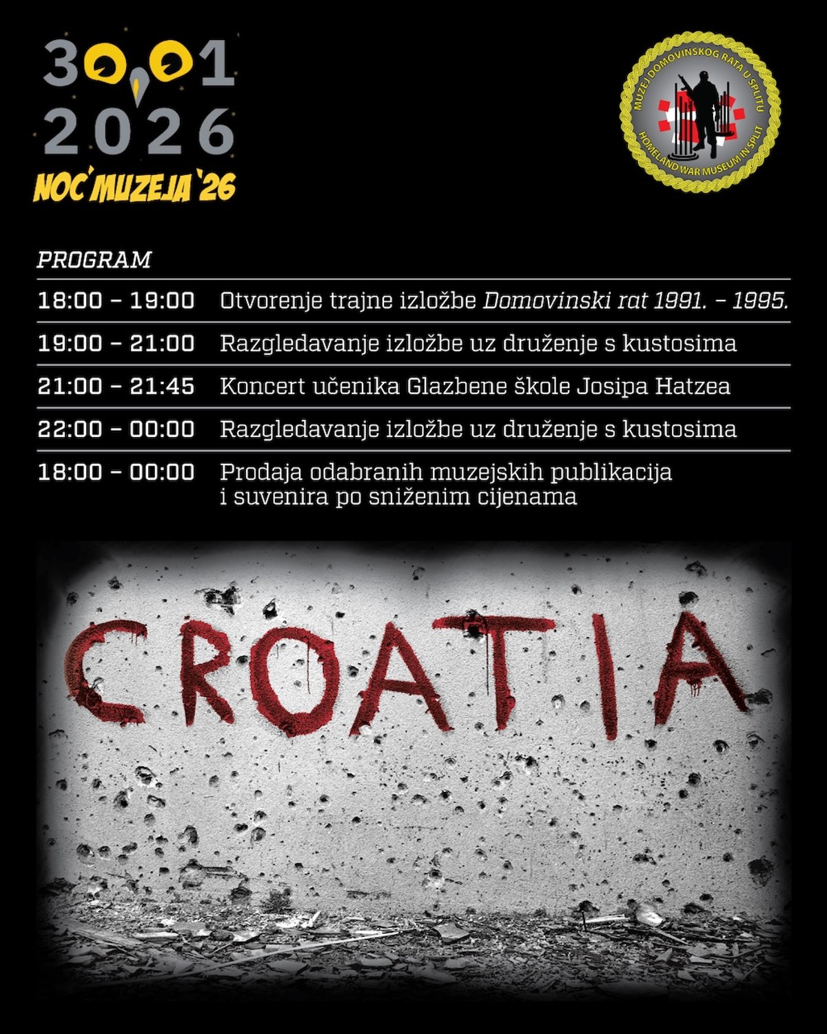 NOĆ MUZEJA Doznajte što je pripremio Muzej Domovinskog rata