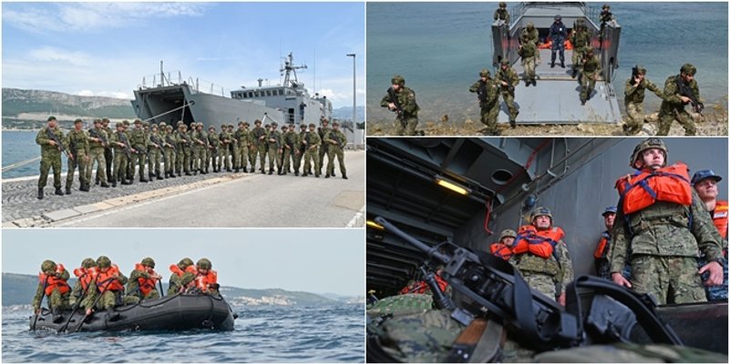 FOTOGALERIJA Zajednička vježba Gromova i Hrvatske ratne mornarice kod Splita