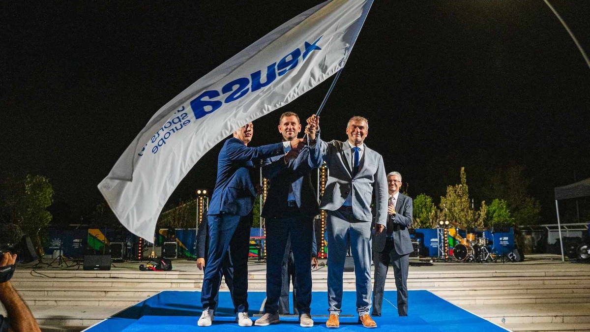 FOTO Zastava Europskih sveučilišnih igara stigla u Split: Odbrojavanje do 2028. je počelo!