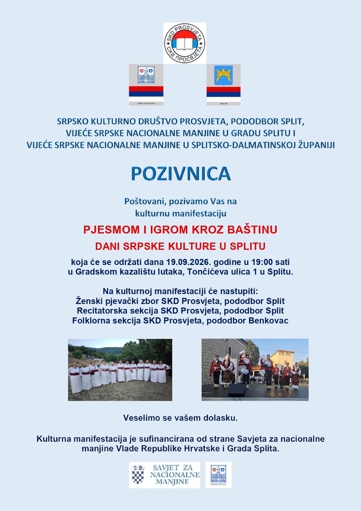 Split i ove godine domaćin Dana srpske kulture