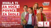 10 godina svježeg voća i povrća za školarce uz Kaufland!