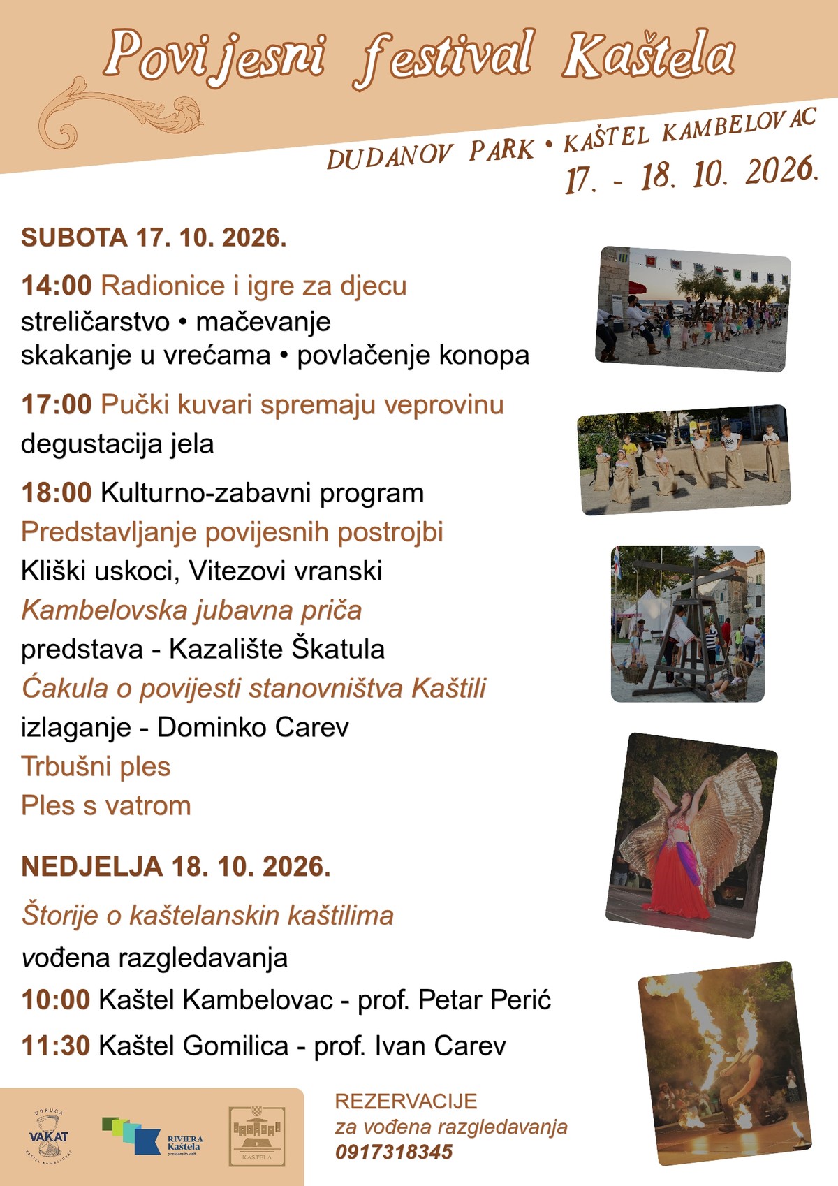 POVIJESNI FESTIVAL KAŠTELA: Oživite duh prošlosti uz program za sve generacije
