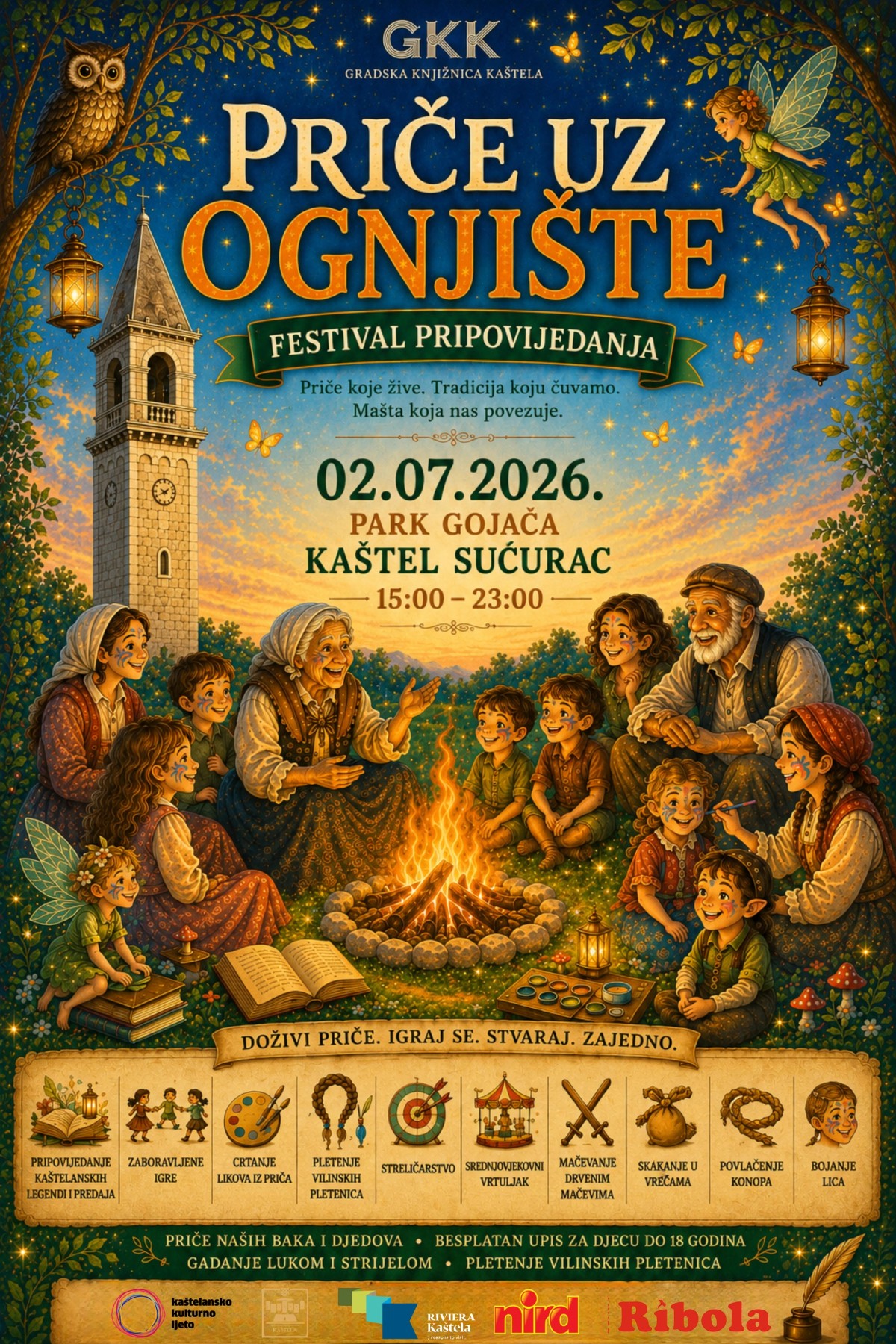Gradska knjižnica Kaštela poziva vas na Festival pripovijedanja, priča i starih igara
