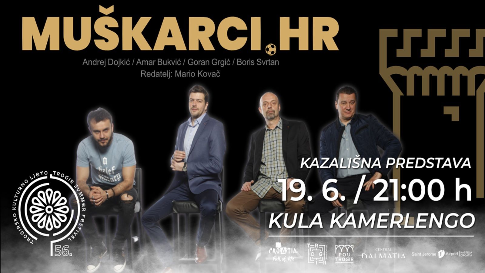 TROGIR Hit komedija 'Muškarci.hr' u Kuli Kamerlengo