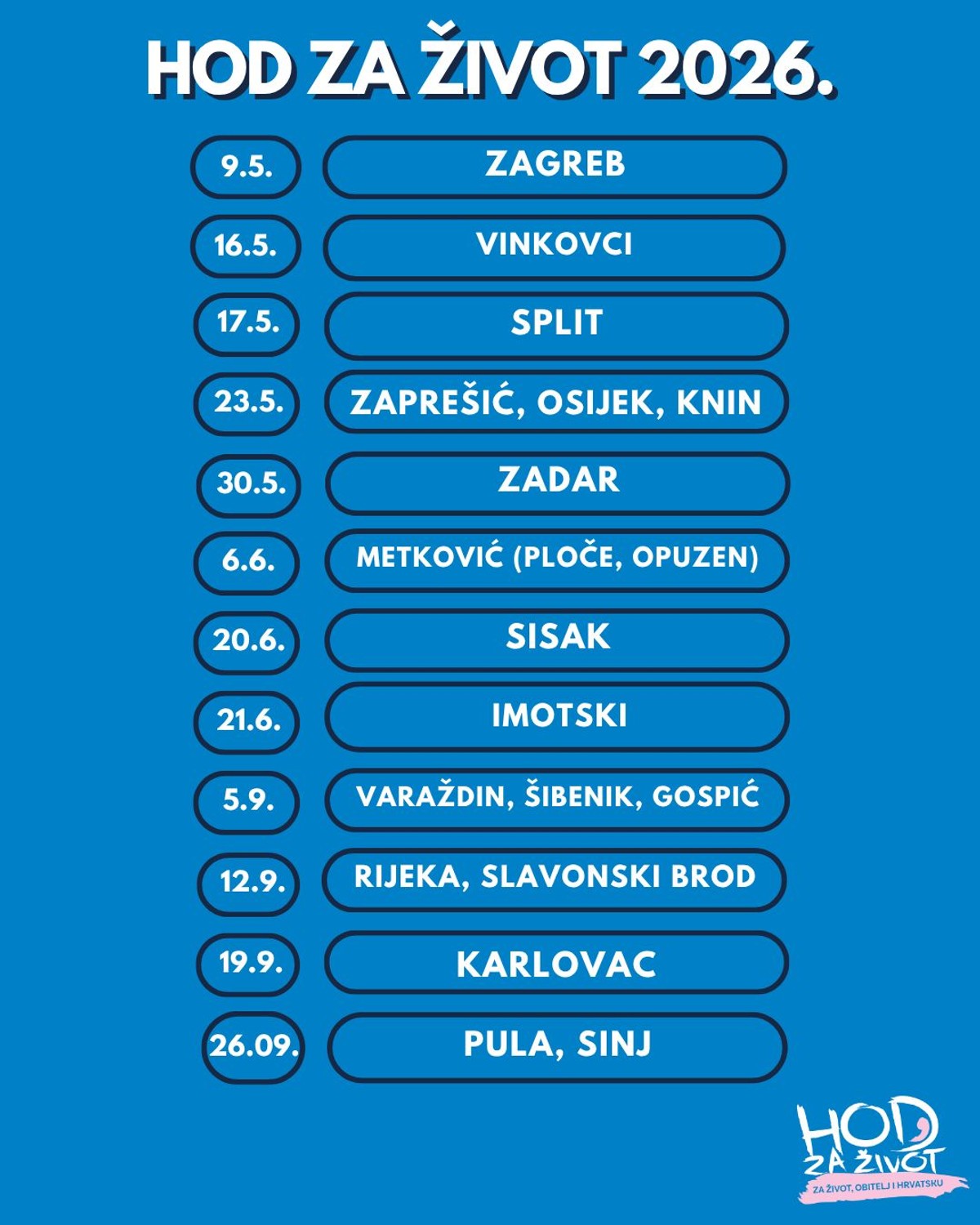 HOD ZA ŽIVOT I U KNINU 'Nećemo odustati u borbi za najnezaštićenije'