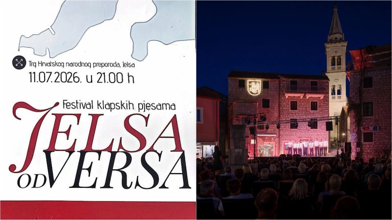 Jelsa od versa 2026.: Jubilarnih deset godina klapske čarolije na jelšanskoj Pjaci