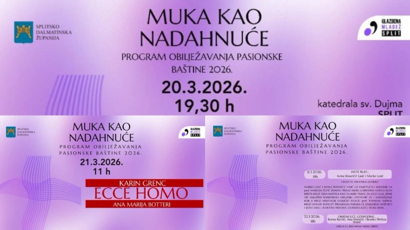 CIKLUS UMJETNIČKIH I KULTURNIH DOGAĐANJA U SPLITU ‘Muka kao nadahnuće’