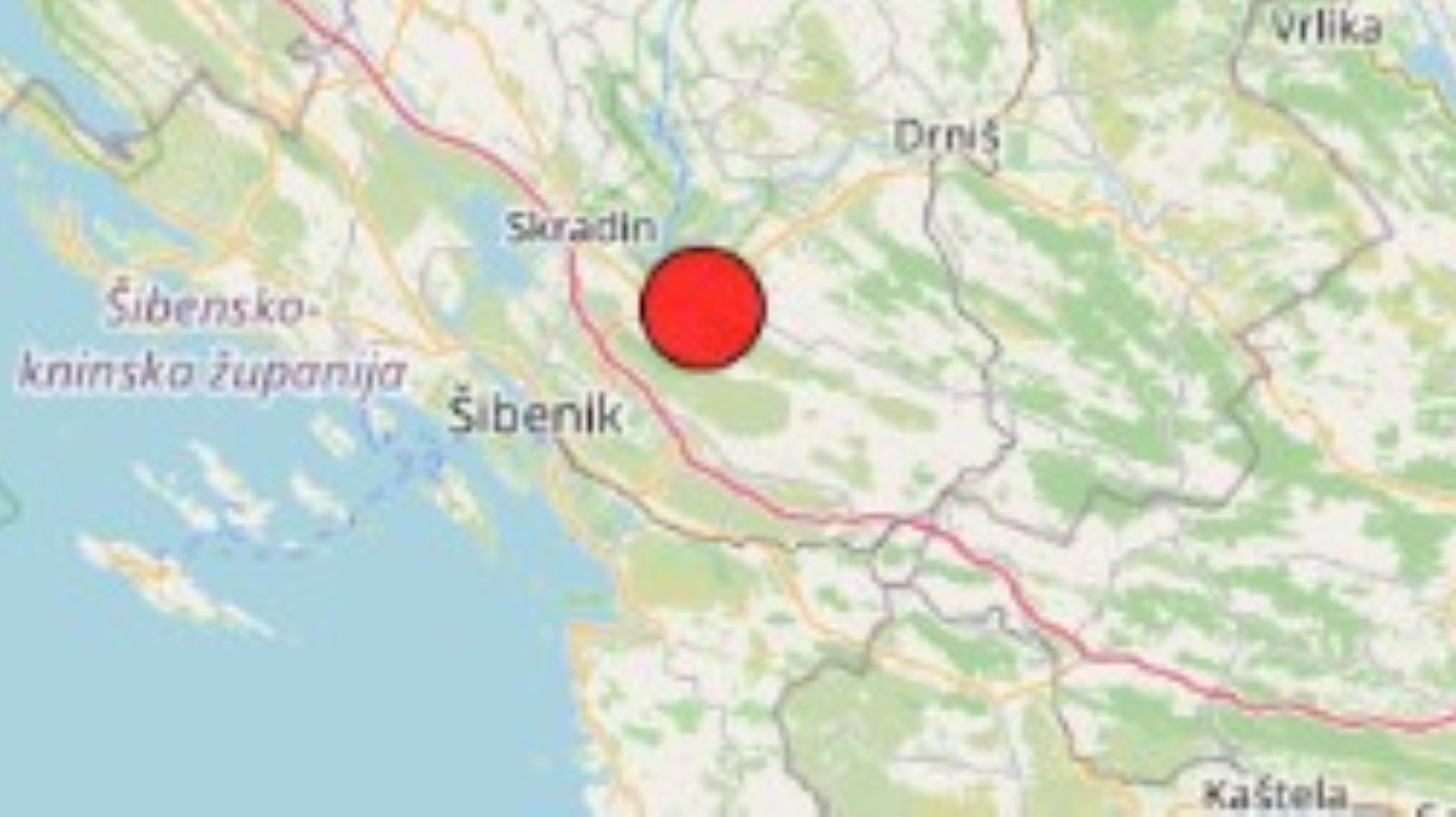 Slab potres kod Šibenika