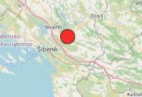 Slab potres kod Šibenika