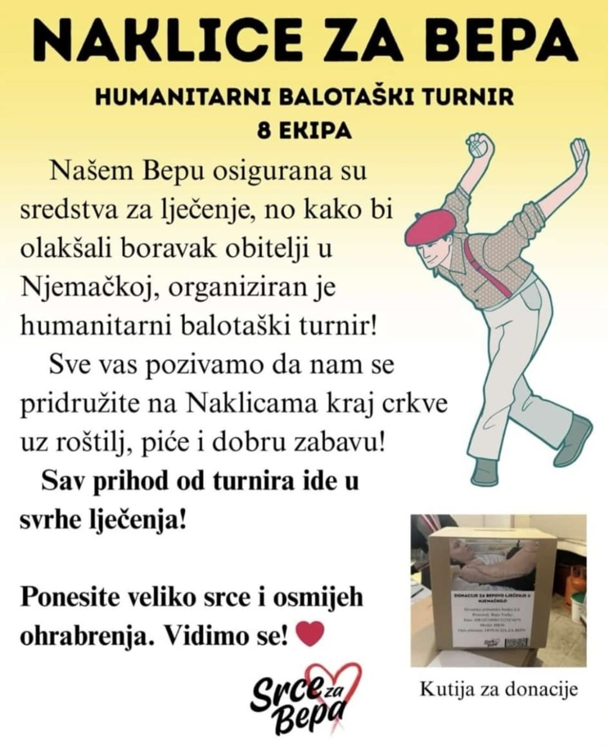U Naklicama humanitarni balotaški turnir za 19-godišnjeg Bepa iz Podstrane