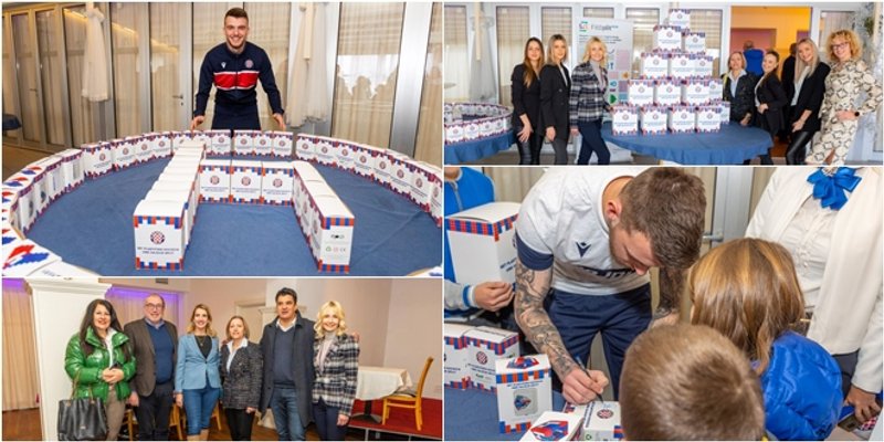 FOTOGALERIJA Dani adventa Fit Split RCK: Hajdukove kockice napravljene od poljudskih sjedalica razveselile štićenike iz Dječjeg doma Maestral