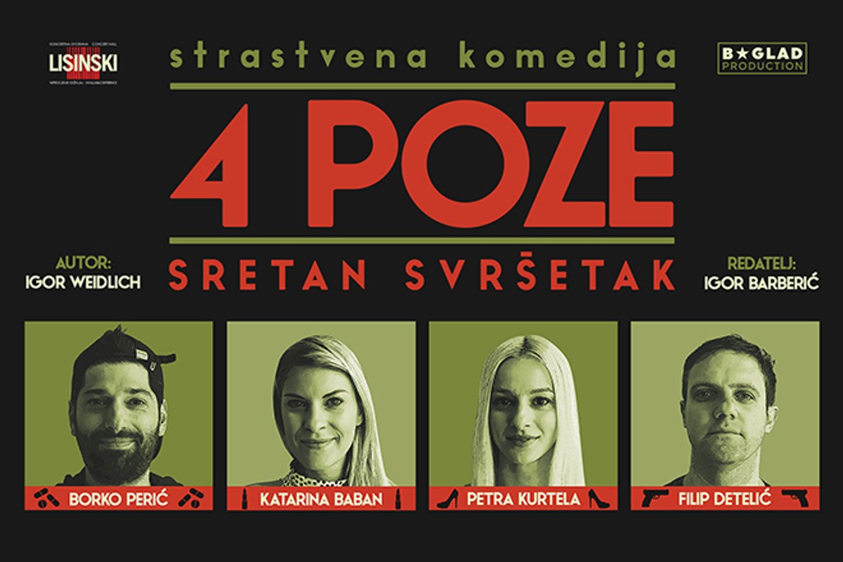 PREMIJERA NA 'TEATRU UZ MORE' Stiže komedija '4 poze, sretan svršetak' 
