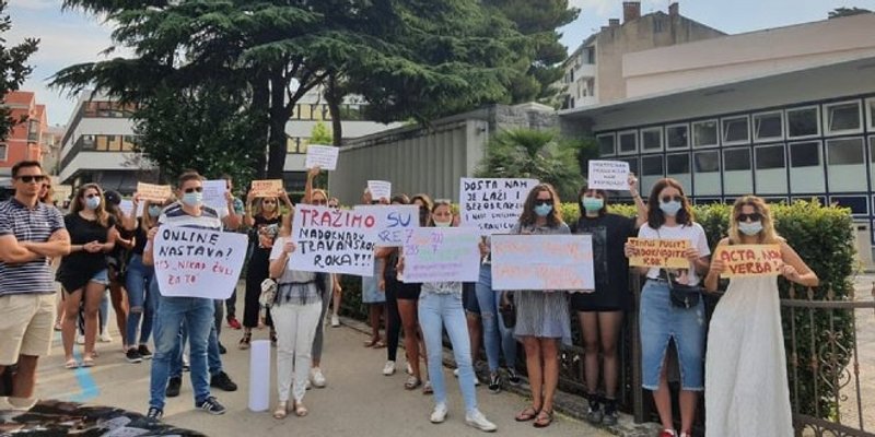 UŽIVO Studenti Pravnog fakulteta prosvjeduju