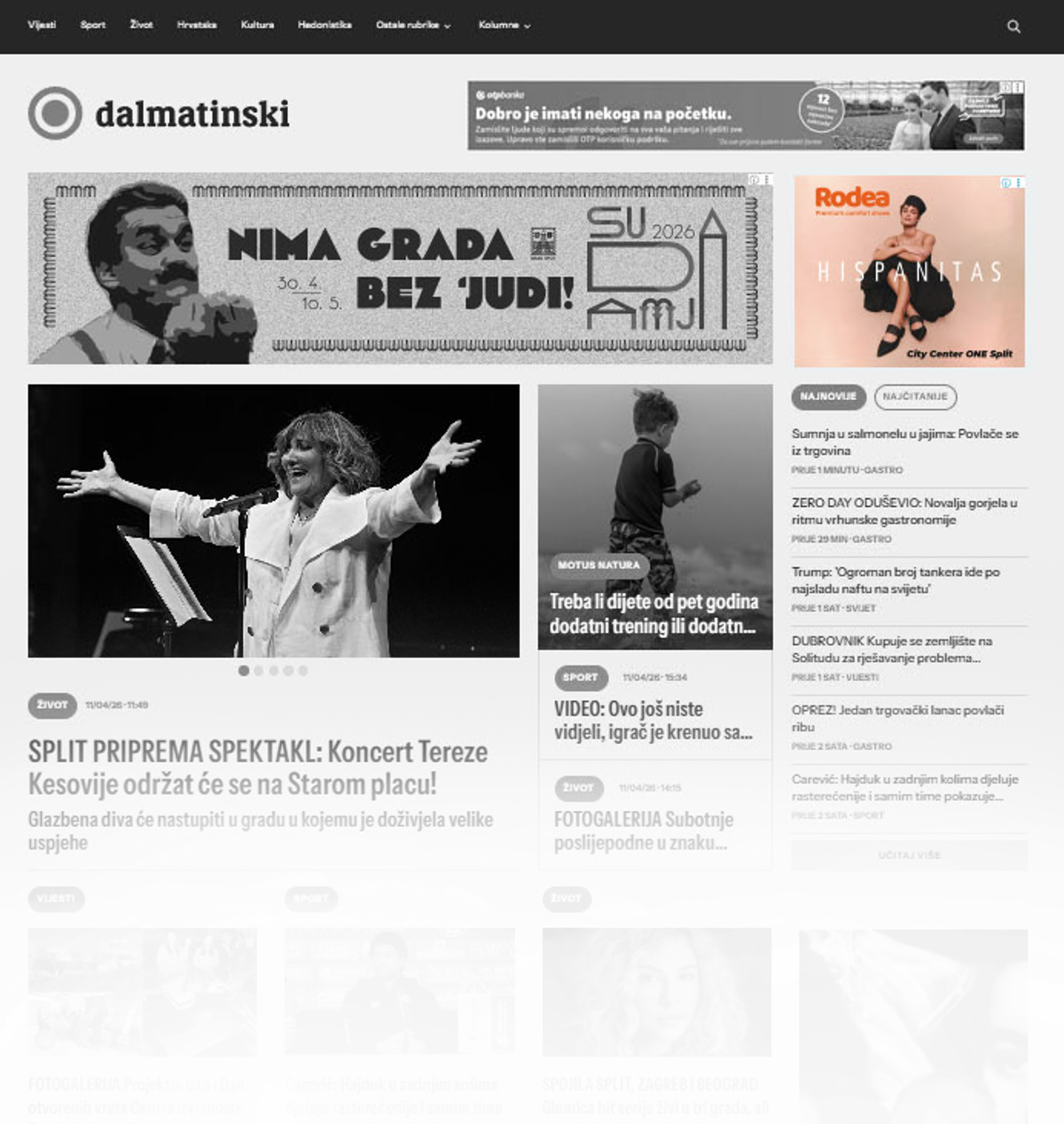 Cjenik oglašavanja na Dalmatinskom portalu