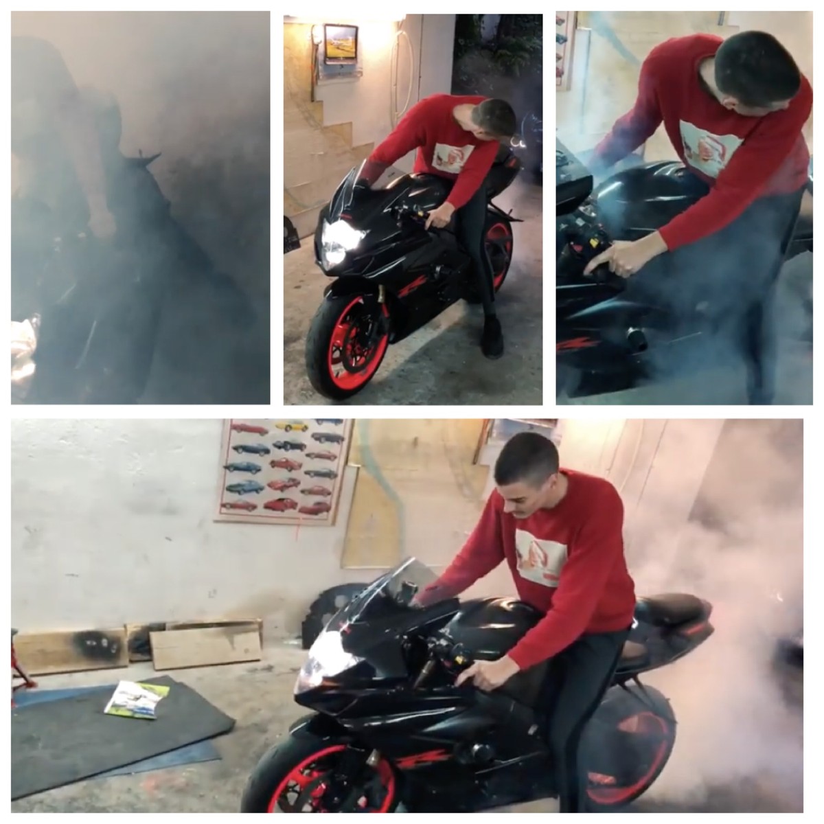 OSTAT ĆE BEZ NOVOG MOTORA? Petričević priveden zbog paljenja guma, policija čuva Suzuki u garaži