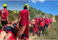 Biciklistica ozlijeđena na nepristupačnom terenu, intervenirali Hitna s helikopterom, HGSS, vatrogasci
