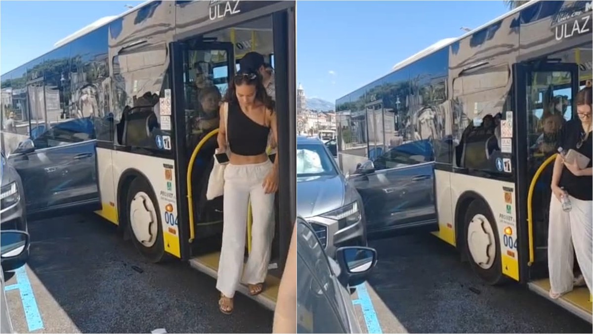 VIDEO Kakav splet okolnosti: Otvarao vrata automobila točno kada je prolazio Prometov autobus