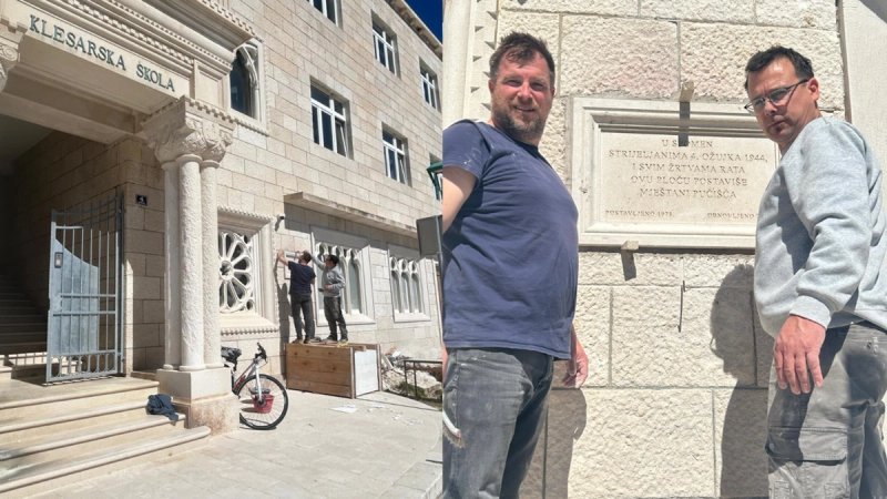 Na školi u Pučišćima obnovljena spomen ploča stradalim mještanima u Drugom svjetskom ratu